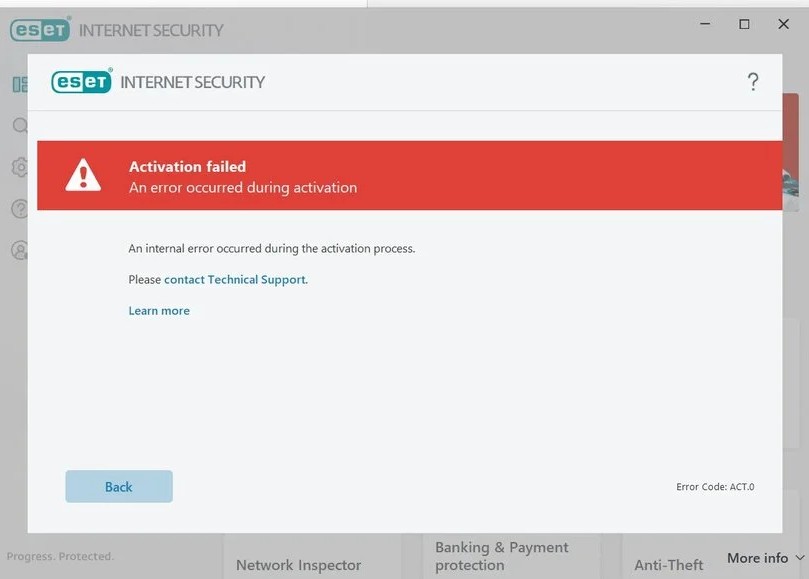 خطا های رایج در فعال سازی نود 32 eset